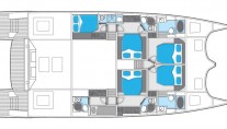 Catamaran EWHALA -  Accommodation Layout